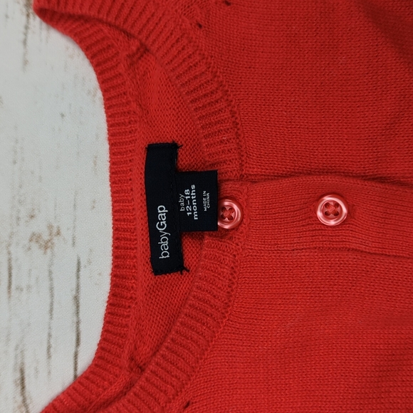 Baby Gap Red Knit Cardigan 12-18M - Picture 4 of 9